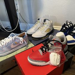 4 pairs of jordan and dunks sz 11