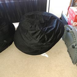 2 Homguava 3FT Bean Bag Chair: 3' Bean Bags with Memory Foam Filled, Large Beanbag Chairs Soft Sofa with Dutch Velvet Cover-Black
