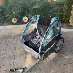 Kids Bike Trailer Double Seat 