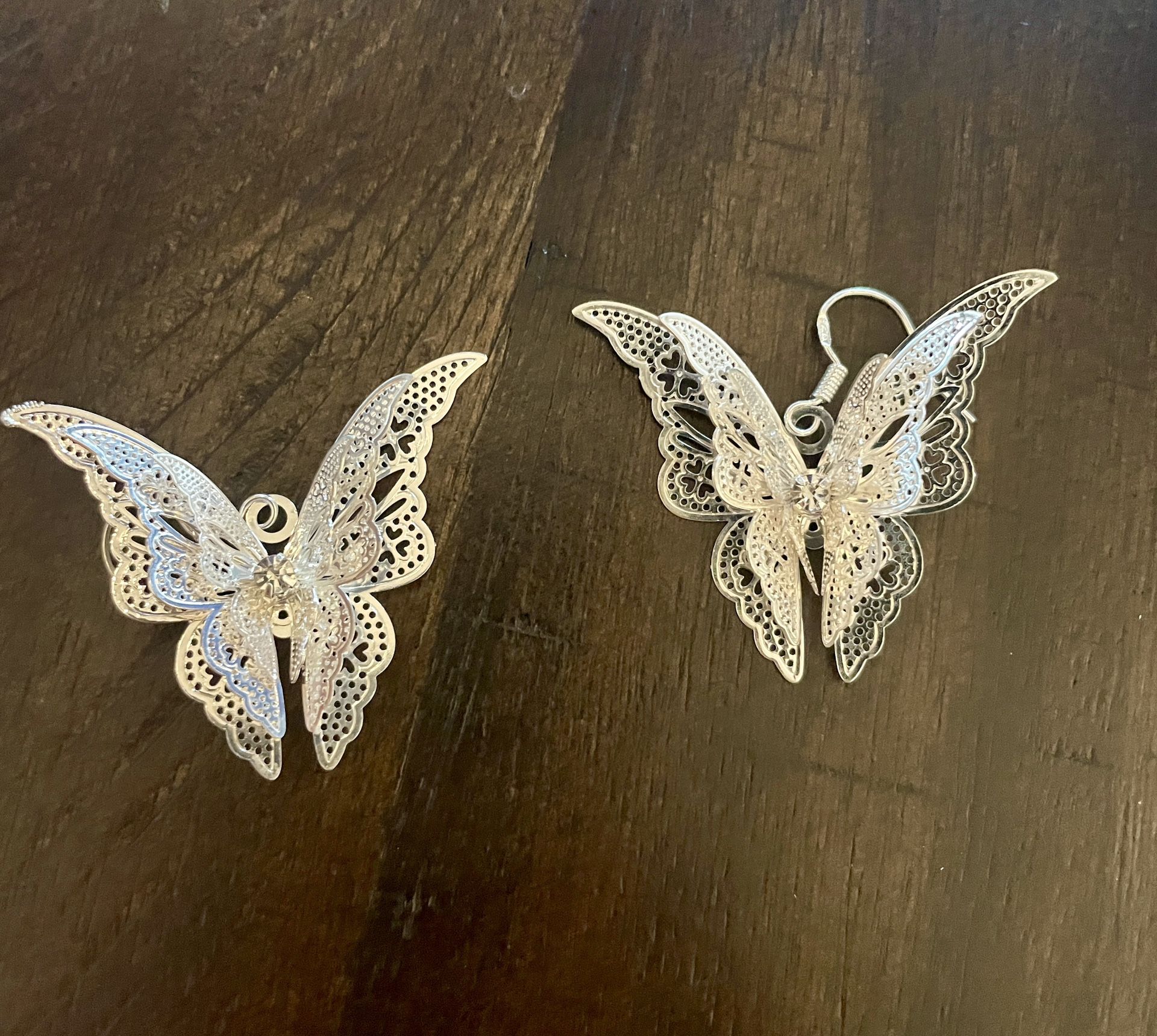 Silver Colored Metal Earrings 