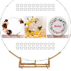 6.3ft Round Backdrop Stand Bamboo 