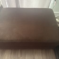 brown ottoman 