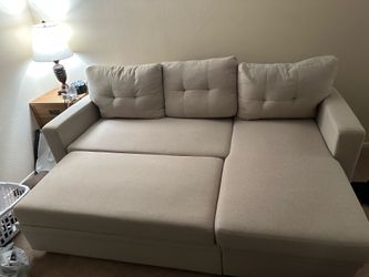 Futon sofa bed with storage
