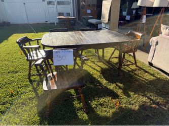 Wood Table + Chairs | GARAGE SALE