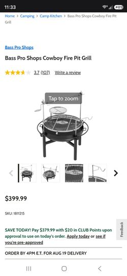 Bass Pro Shops Cowboy Fire Pit Grill