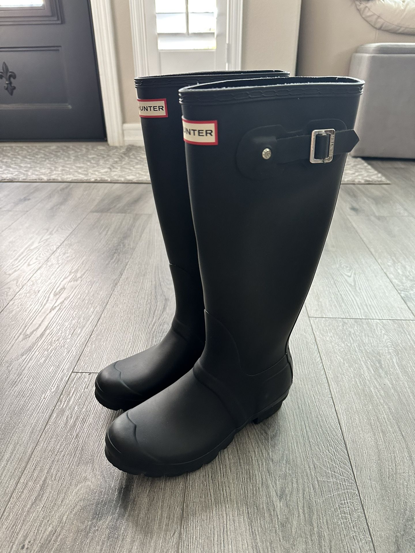 Hunter Black Tall Boots