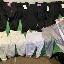 10-Piece Lots Of White And Gray, “Wilson” Men’s Baseball Pants, Sizes Youth To XL, New With Tags, $150.00.