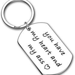 Valentines Day Gift Keychain for Husband Boyfriend From Girlfriend Wife Anniversary Birthday Gifts For Couple Keyring Women Men You Have My Heart Him 