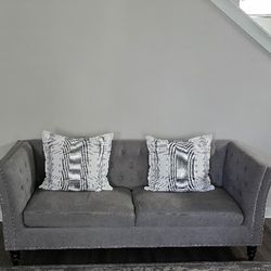 Two Gray Sofa's