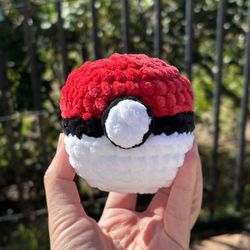 Pokémon Pokeball Handmade 🧶 Crochet 🧶 Plushie 