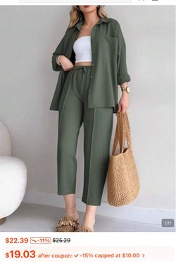 Fall green set. SHEIN