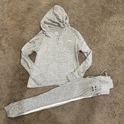 Girls Justice Grey/white Soft Joggers Outfit Size 10