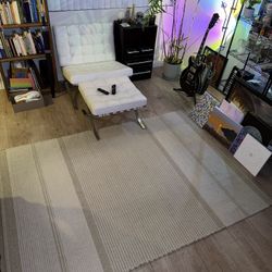 Threshold x Studio McGee Wool Cotton Cream Stripe Area Rug 5x7