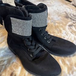 Sparkle buckle boots