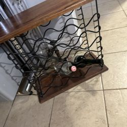 Wood & Metal 30 Wine Bottles Rack 