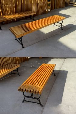 Wooden benches