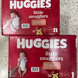 Huggies Diapers Brand New Size Newborn, 1, 2, 3, and 4 $20 A Box