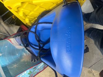 PlayStar Blue Plastic Swing Seat with Rope