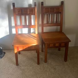 Set Of 4 Solid Wood Chairs