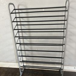 Freestanding Shoe Rack Holds 50 Pairs