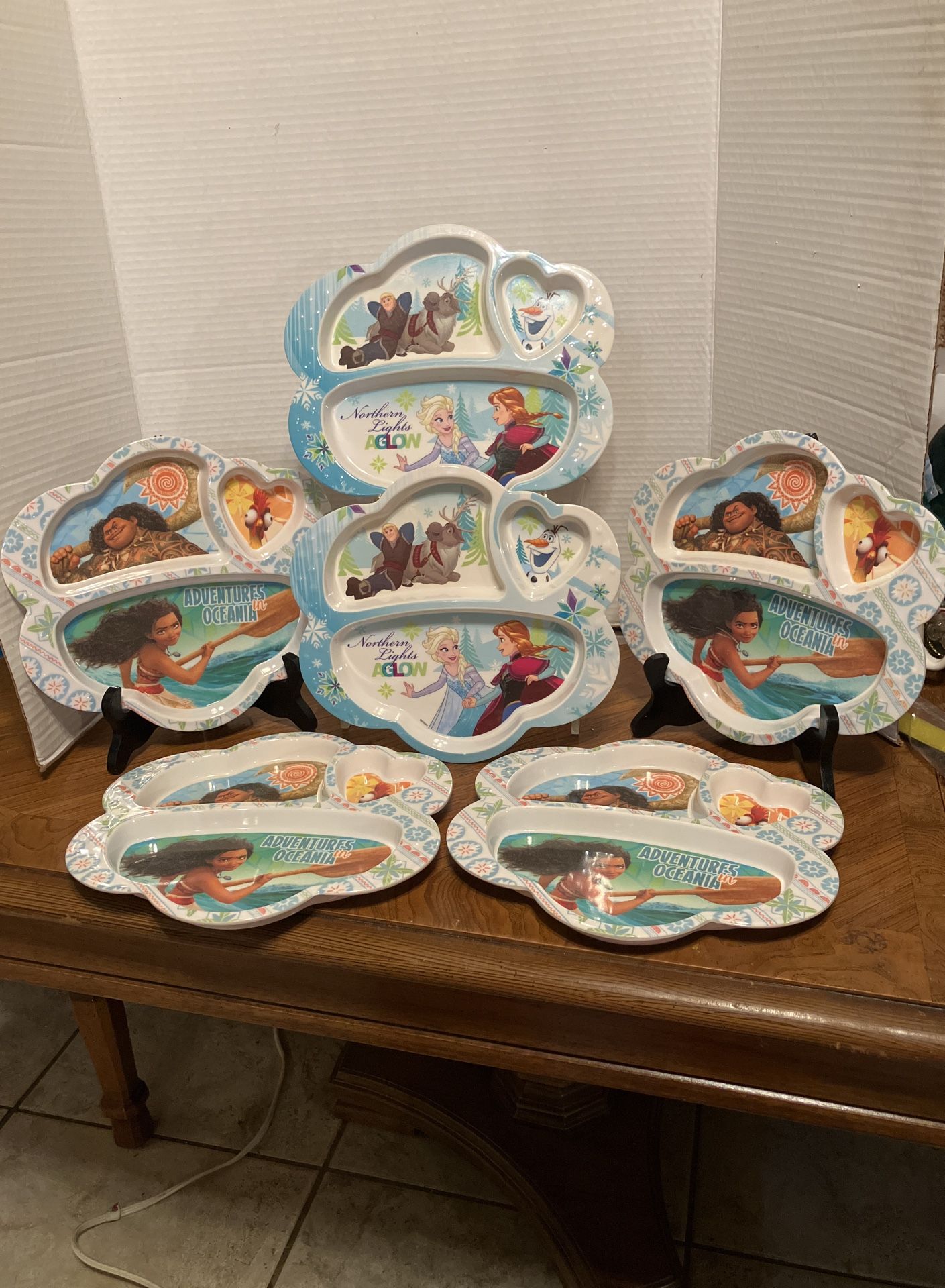 Zack Designs Disney Frozen & Moana Kids Dinnerwear