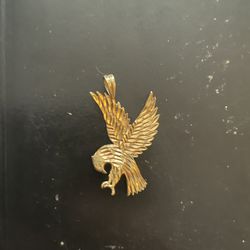 14 K Eagle Pendant 