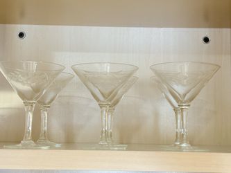 6 Martini Glasses