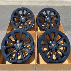 19” Tesla Model 3 OEM Wheels Gloss Black POWDER COAT EXCHANGE
