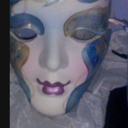 New Orleans Julie Mardi Grass Ceramic Wall Mask 