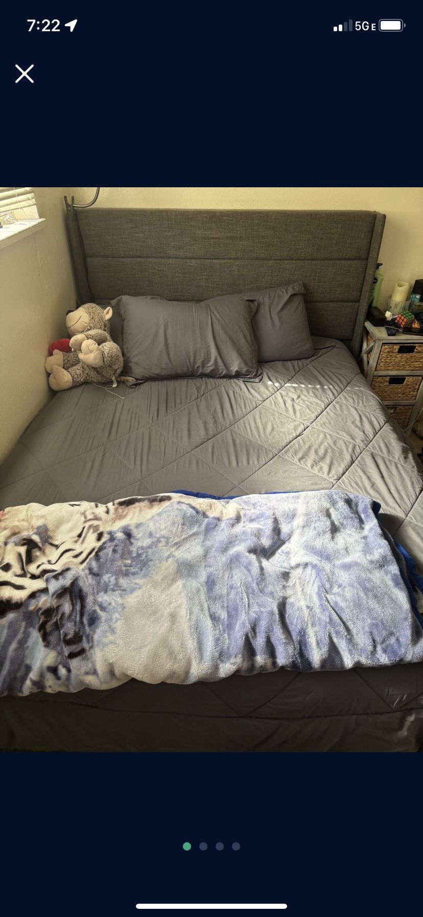 Full Size Bed And Bed Frame With Storage