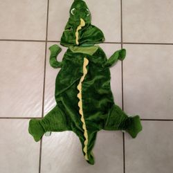 Pet Dog Costume Green Dinosaur  17" Length 9.5" Width 