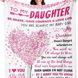 Brand New, 50x60 Daughter Blanket – Meaningful Gift from Mom & Dad