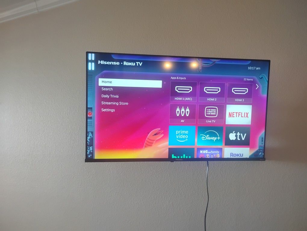 40 inch smart TV with wall mount