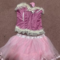 New Medium dolls kill sugar thrills pink corset skirt princess costume dress festival