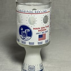 Vintage 1969 Apollo 11 Moonshot Glass Tumbler & Shot Man On The Moon NASA