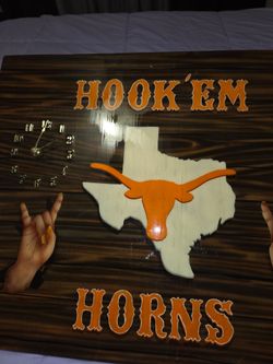 Texas Longhorn wall clock
