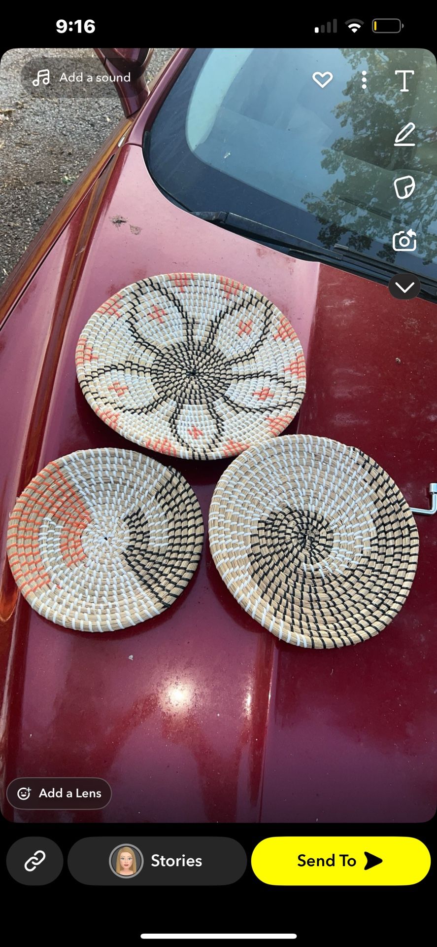 African Handwoven Seagrass Baskets Wall Decor