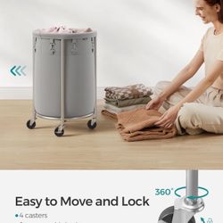 18.5-Gallon (70 L) Laundry Basket with Wheels,