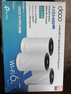 Deco AXE5400 Pro Tri-Band Mesh Wi-Fi 6E System