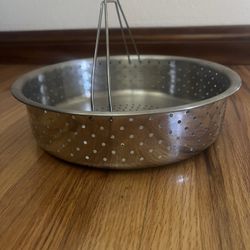Vegetable Steamer Basket with Handle / Stainless Steel / Insert for Pot, 10”