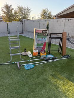 Pool Coleman 16ft x 10ft with a lot of extras ( see pictures)