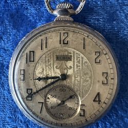 Vintage Elgin Silver Pocket Watch