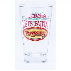 Pappasitos Margarita Drinking Beer Collectible Bar Glass
