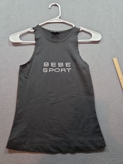 women's black athletic tank top by Bebe Sport size XS