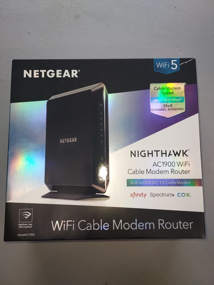 Netgear Nighthawk AC1900 WiFi Cable Modem Router