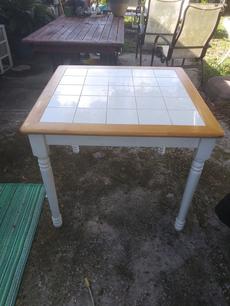 Tile top table