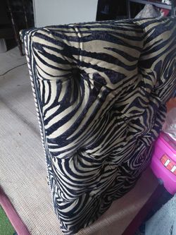 Zebra Print Upholstered Wingback Chair