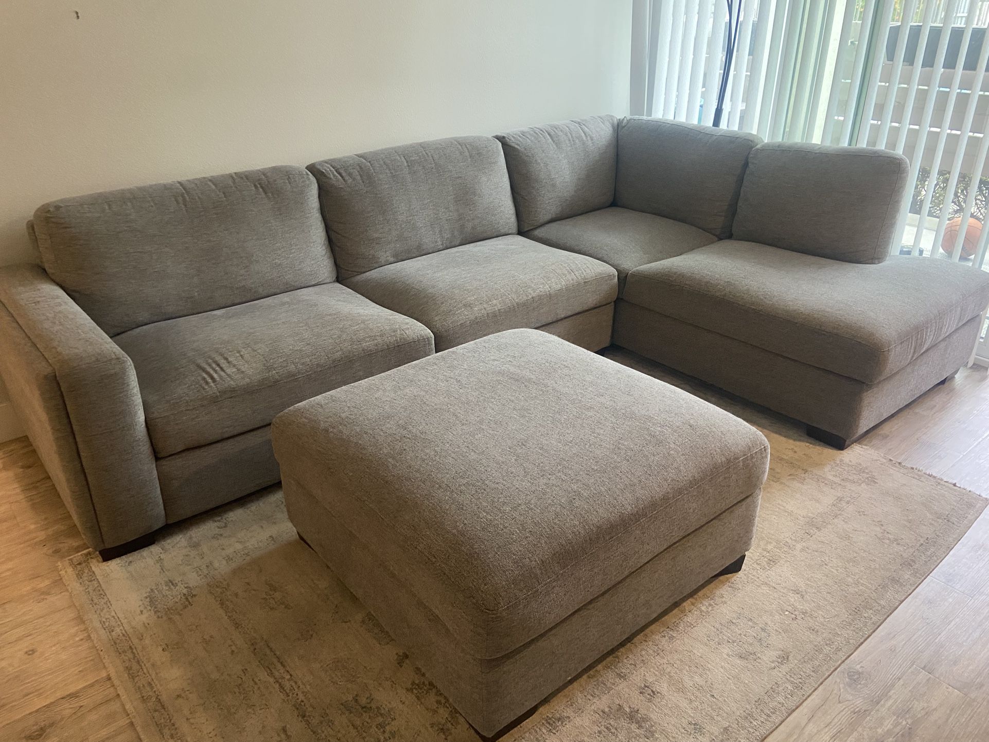 Sectional Couch + Ottoman