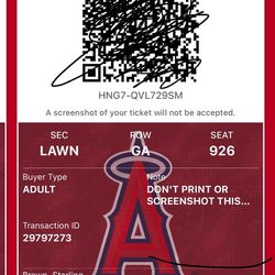 Two Padres v Angels Tickets For March 10, 2024