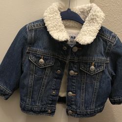 Old Navy Baby Sherpa-Lined Denim Jacket (3-6 Months)